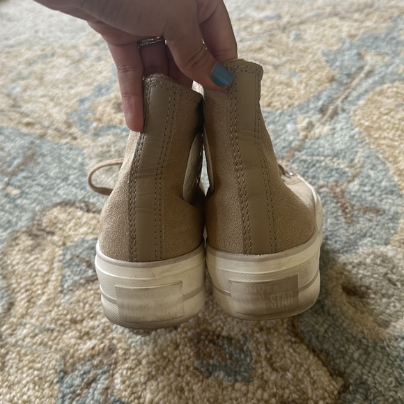 Suede Platform Converse High Tops - Picture 4 of 5